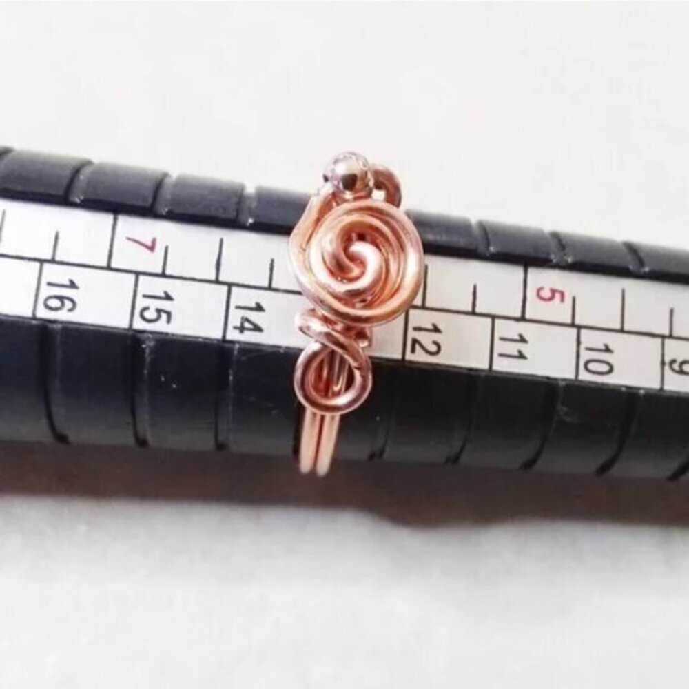$10 Radical Drop! Sz 6 ~ OOAK Copper Wire Wrapped Ring • Eclectic Boho Feminine